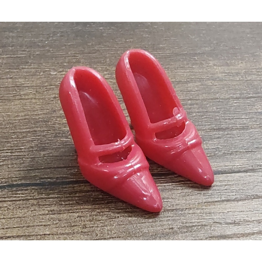 Barbie Red Close Toe Mary Jane High Heels Shoes B20